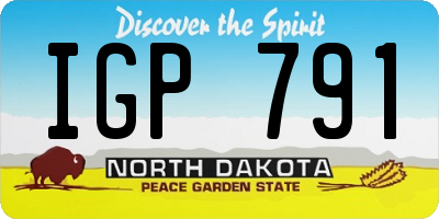 ND license plate IGP791