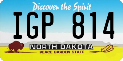 ND license plate IGP814