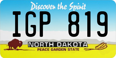ND license plate IGP819