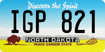 ND license plate IGP821