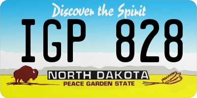 ND license plate IGP828