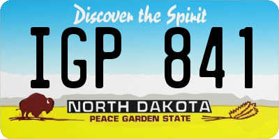 ND license plate IGP841