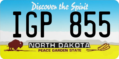 ND license plate IGP855