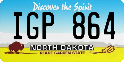 ND license plate IGP864