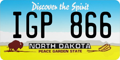 ND license plate IGP866