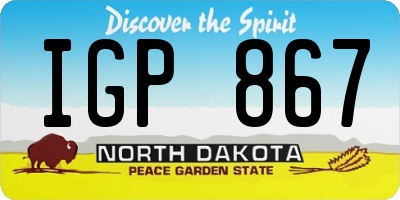 ND license plate IGP867