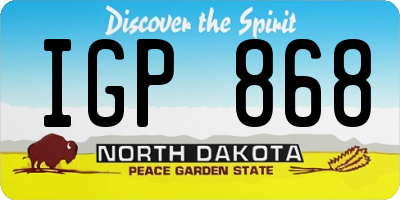 ND license plate IGP868