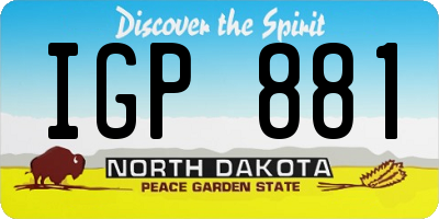 ND license plate IGP881