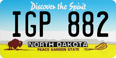 ND license plate IGP882