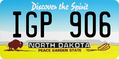 ND license plate IGP906