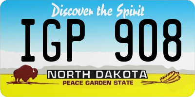 ND license plate IGP908