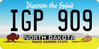 ND license plate IGP909