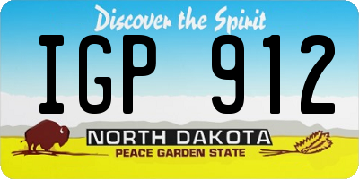 ND license plate IGP912