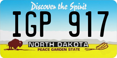 ND license plate IGP917