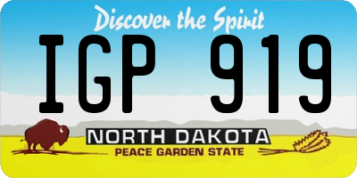 ND license plate IGP919