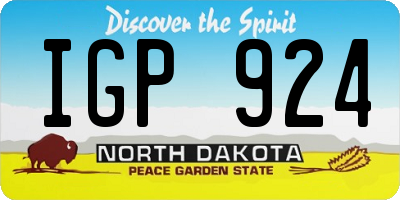 ND license plate IGP924