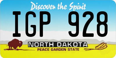 ND license plate IGP928