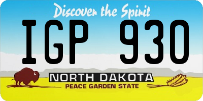 ND license plate IGP930