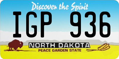 ND license plate IGP936