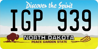 ND license plate IGP939