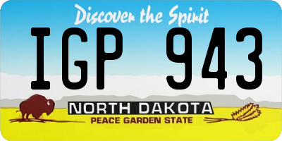ND license plate IGP943