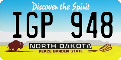 ND license plate IGP948