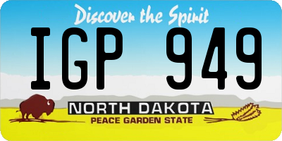 ND license plate IGP949