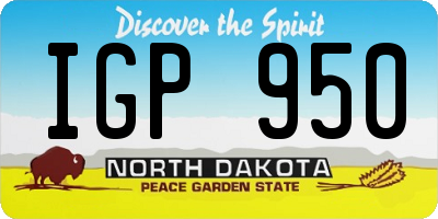ND license plate IGP950