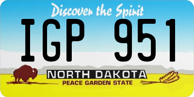 ND license plate IGP951