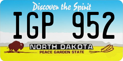 ND license plate IGP952