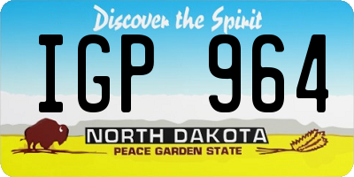 ND license plate IGP964