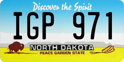 ND license plate IGP971