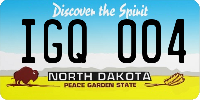ND license plate IGQ004