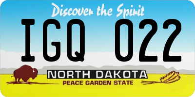 ND license plate IGQ022