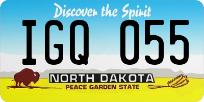 ND license plate IGQ055