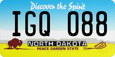 ND license plate IGQ088