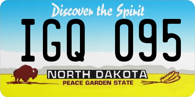 ND license plate IGQ095