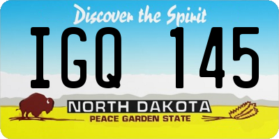 ND license plate IGQ145