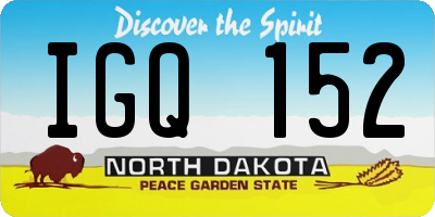 ND license plate IGQ152