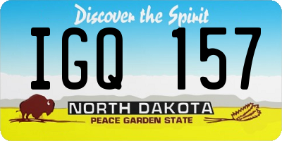 ND license plate IGQ157