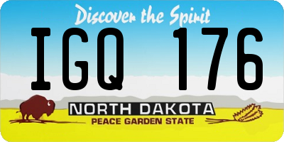 ND license plate IGQ176