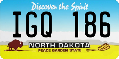 ND license plate IGQ186