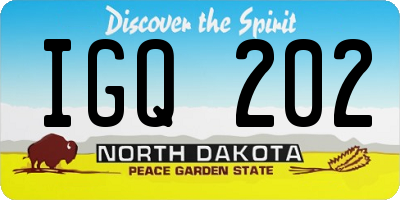ND license plate IGQ202