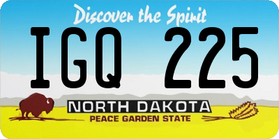 ND license plate IGQ225
