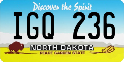 ND license plate IGQ236