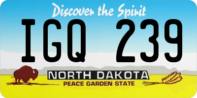 ND license plate IGQ239