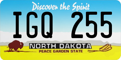 ND license plate IGQ255