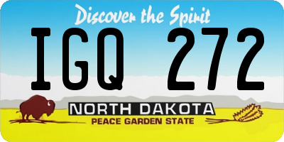 ND license plate IGQ272