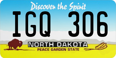 ND license plate IGQ306