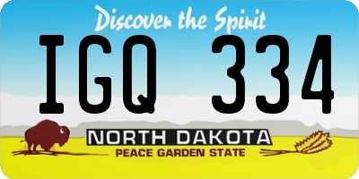 ND license plate IGQ334